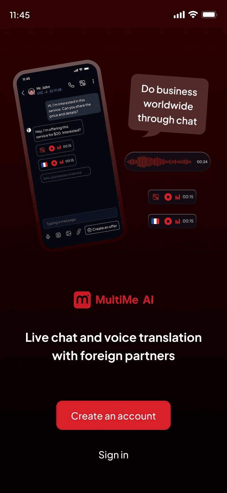 Screen ng onboarding ng MultiMe AI 1